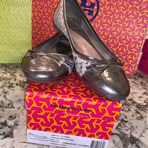 Tory Burch Verbena ballet flat snake/silver 8.5